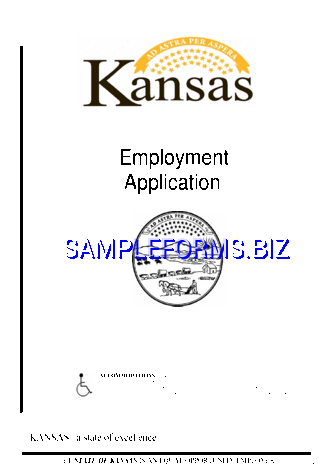State of Kansas Employment Application pdf free